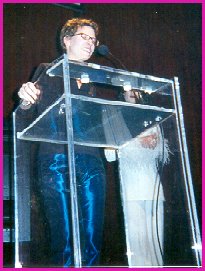 Catie at the GLAMA awards for 1999