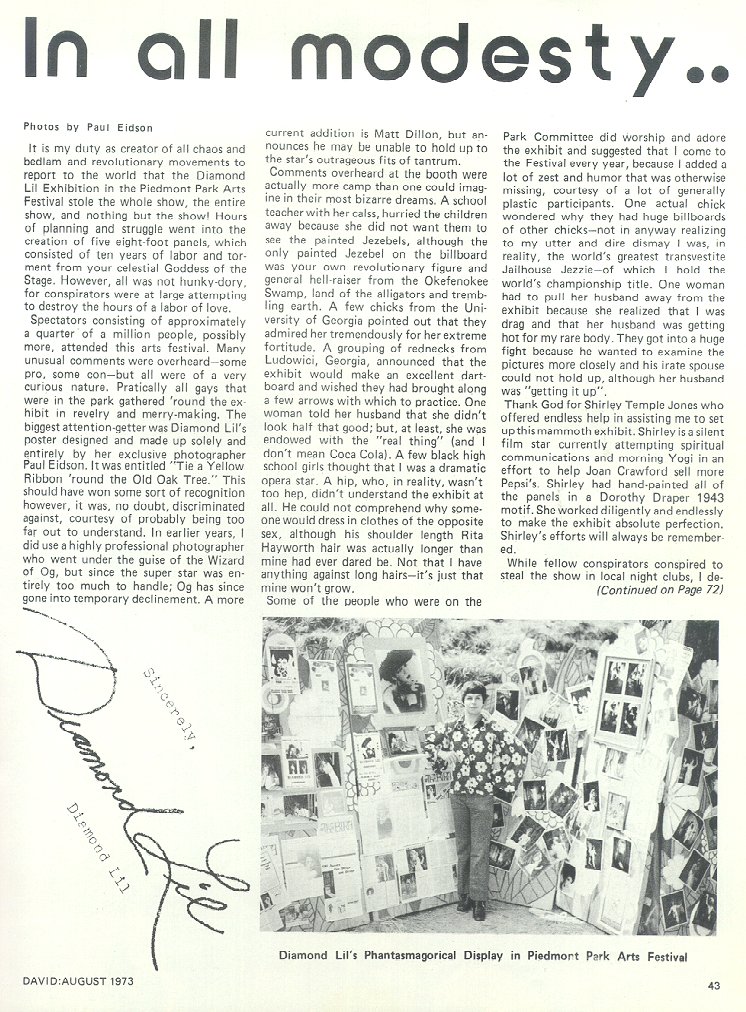 David, August 1973