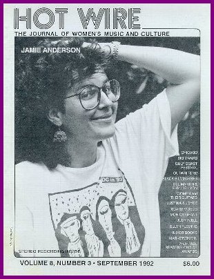 Jamie on cover of "Hot Wire," 1992