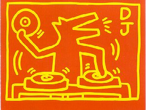 Keith Haring disco drawing