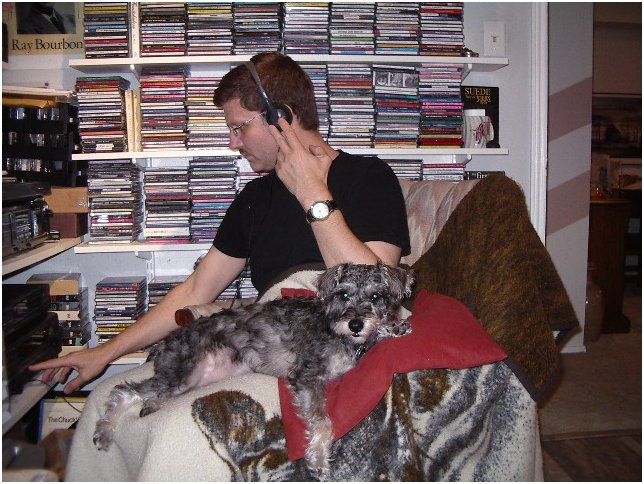 typical shot, making a tape, with Parker's supervision....May 2005