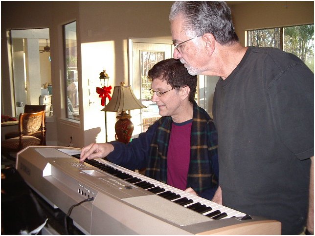 Jeff got a Yamaha Keyboard for Xmas