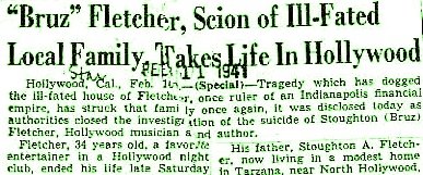Fletcher obit, 1941