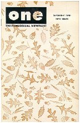 One, the Homosexual Viewpoint, Sept 1960