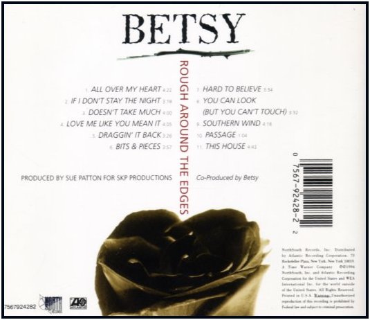 Betsy, CD back cover