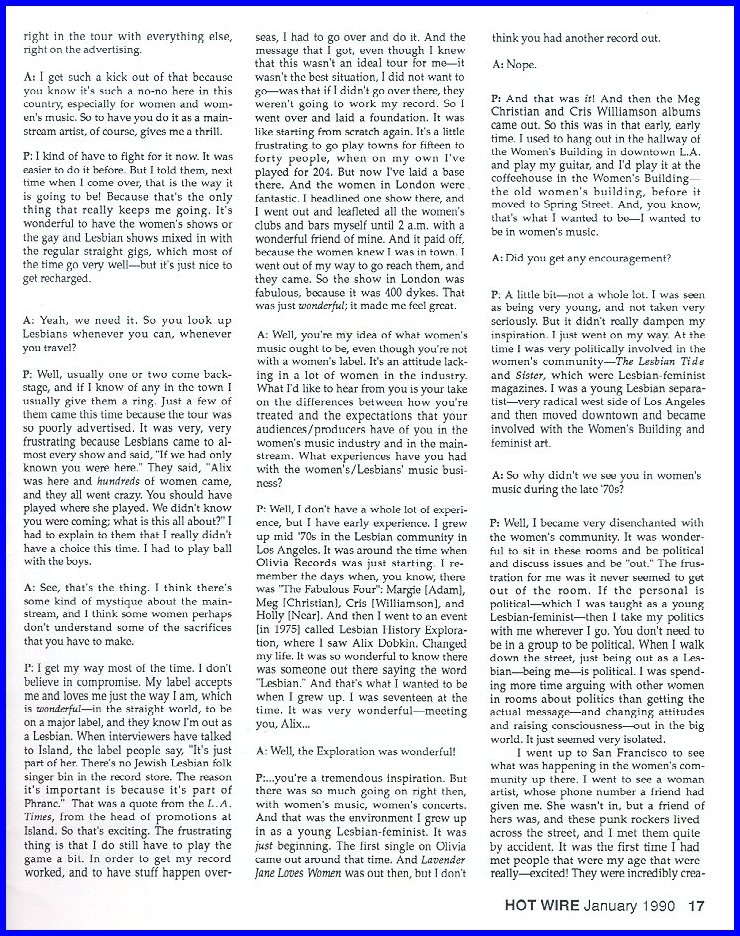 Hot Wire, Jan 1990
