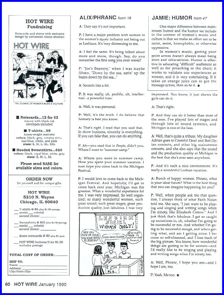 Hot Wire, Jan 1990